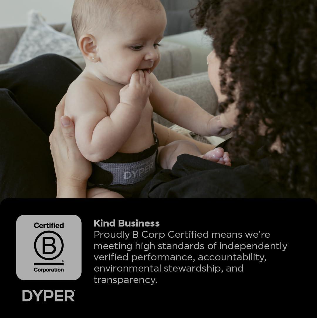 image:imageDYPER Charcoal Enhanced Day amp Overnight Disposable Baby Diapers Made with PlantBased amp Honest Ingredients Hypoallergenic for Sensitive Skin Size 1 240 CountSize 3