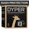 image:imageDYPER Charcoal Enhanced Diapers  Baby Diapers from PlantBased amp Honest Materials  Day amp Overnight Diapers  Disposable Diapers for Sensitive Skin Size 1 60 CountSize 2