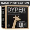 image:imageDYPER Charcoal Enhanced Diapers  Baby Diapers from PlantBased amp Honest Materials  Day amp Overnight Diapers  Disposable Diapers for Sensitive Skin Size 1 60 CountSize 1